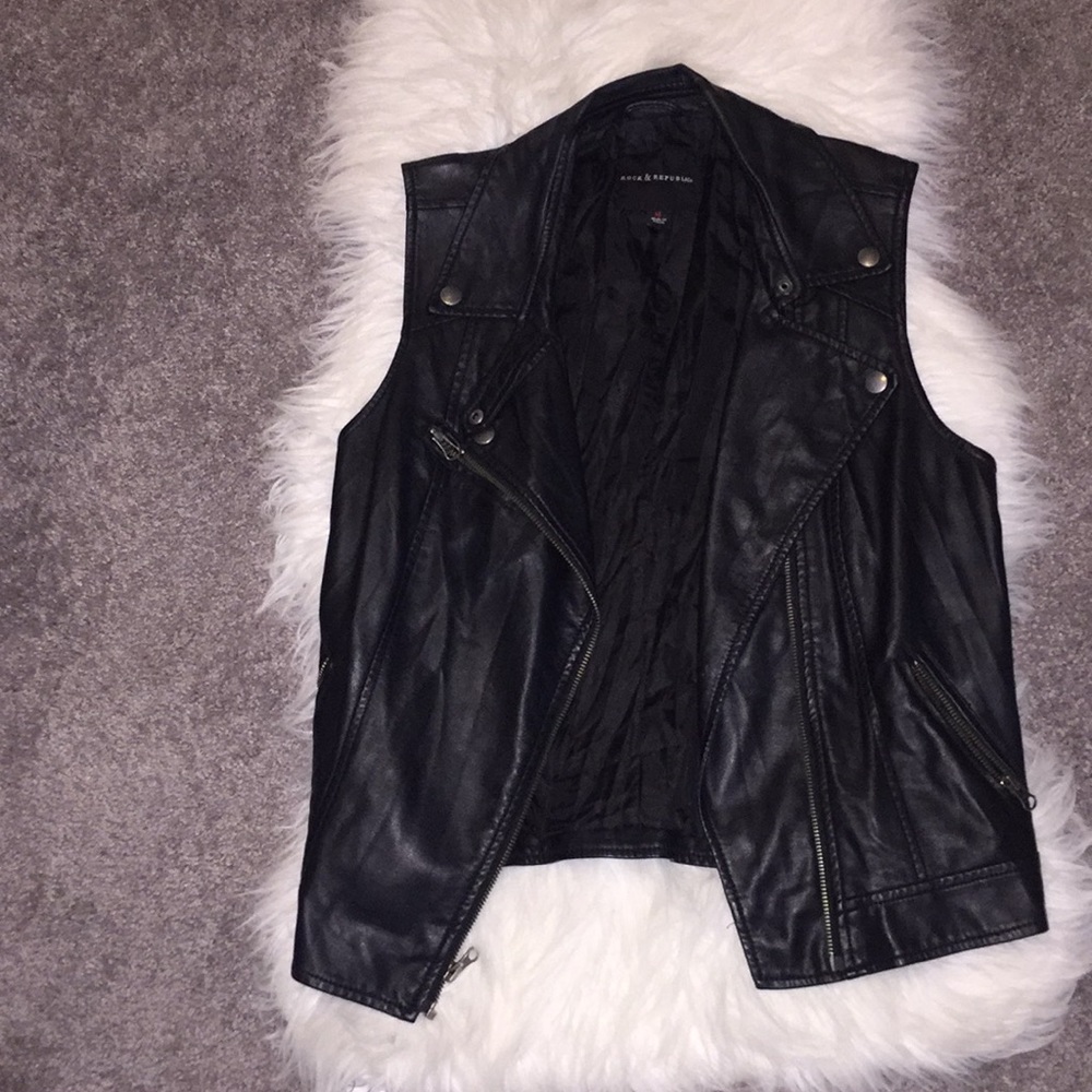 Rock & Republic Leather Vest